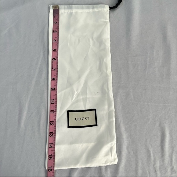 Gucci Dust Bag Travel Duster Shoe Protector Satin 16”x 6” rectangle white - Picture 8 of 10